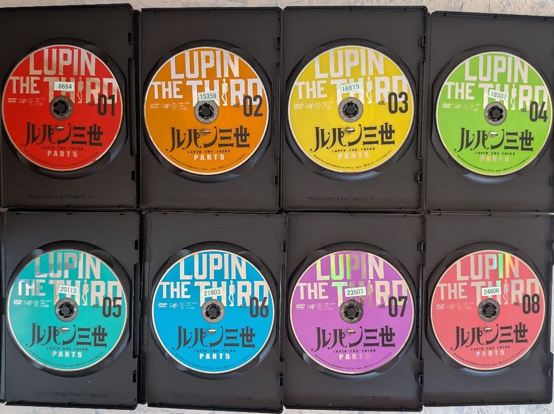 DVD　ルパン三世 3RD、PART4、5、6、LUPIN ZERO　計36巻