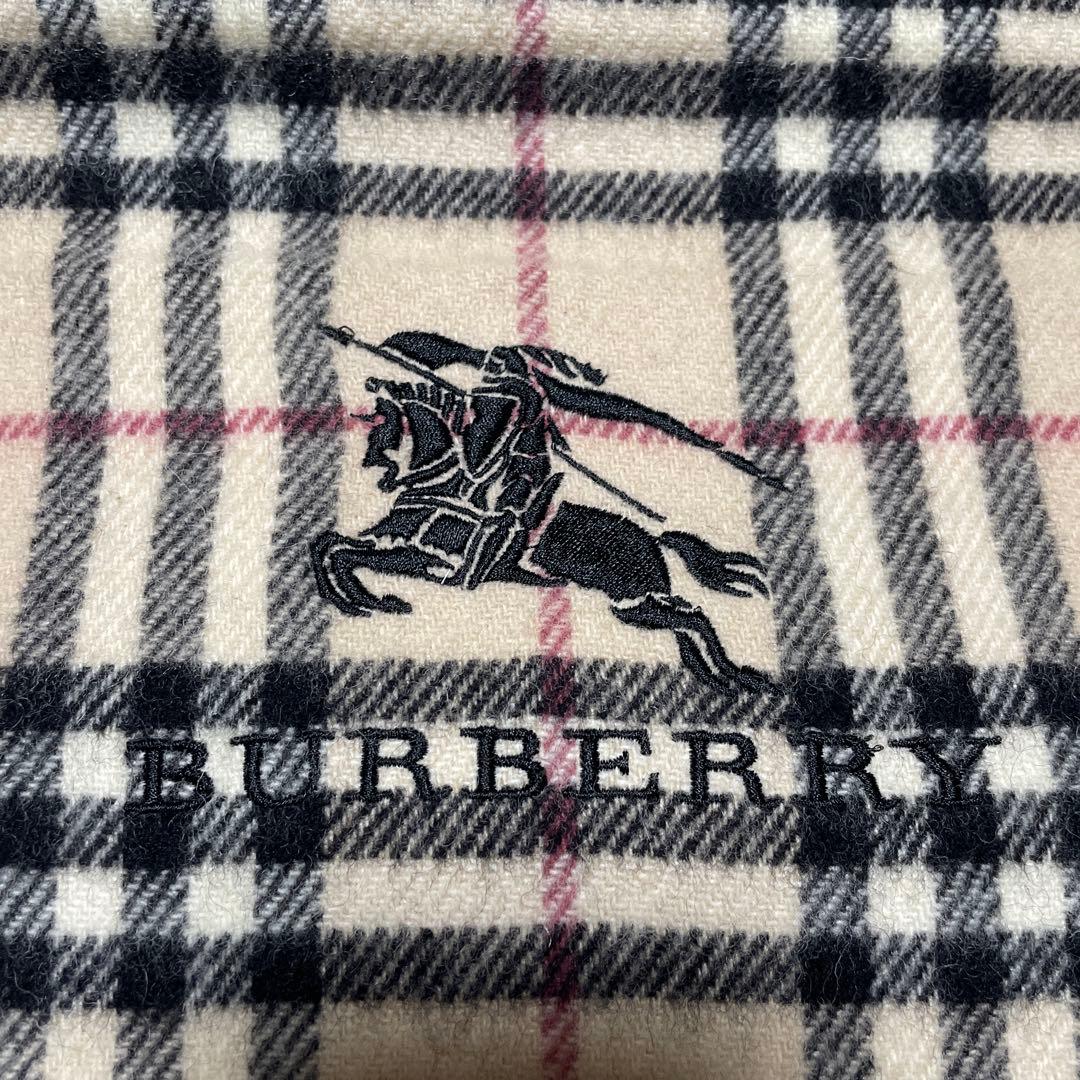 BURBERRY バーバリー ロンドン　ノバチェック柄ウールブランケット　膝掛け