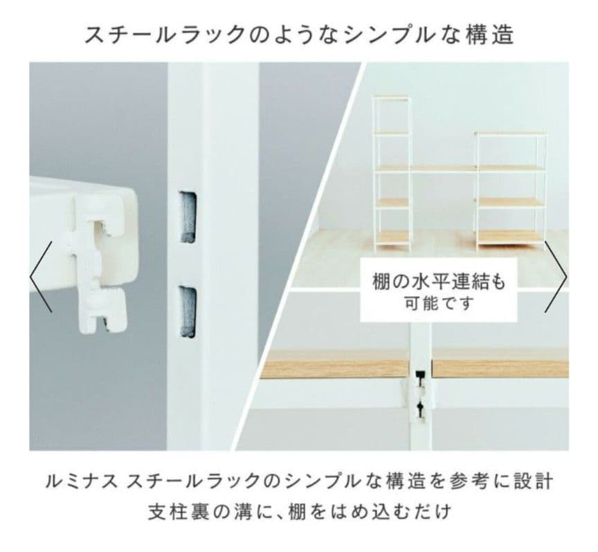 ウッドシェルフ アンドコネクト オープンラック まとめ買い非対応