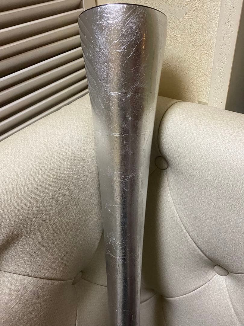 高級 漆器 花瓶♦️映えグラスや映えインテリアに◎金運を呼ぶシルバー♦️送料込