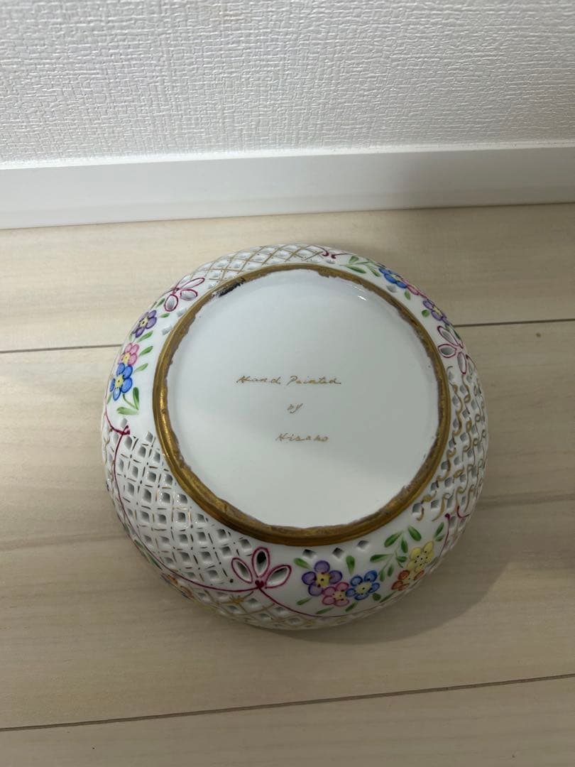 Herend ヘレンド　ボンボニエール　ファンタジー透かしボンボン入れ
