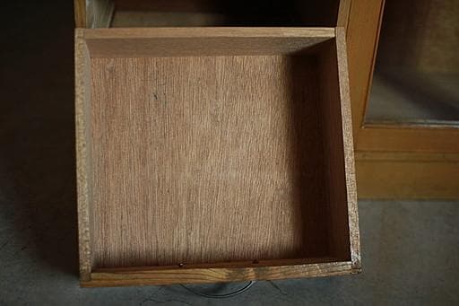 ガラス戸棚×収納棚×小引き出し2段