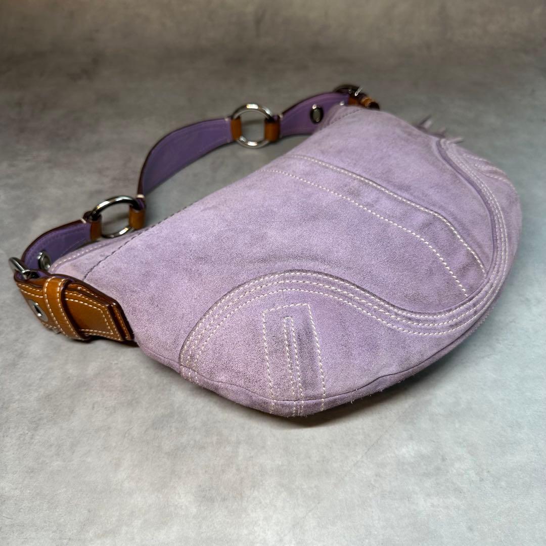 バッグ COACH Purple Hobo Suede One shoulder bag