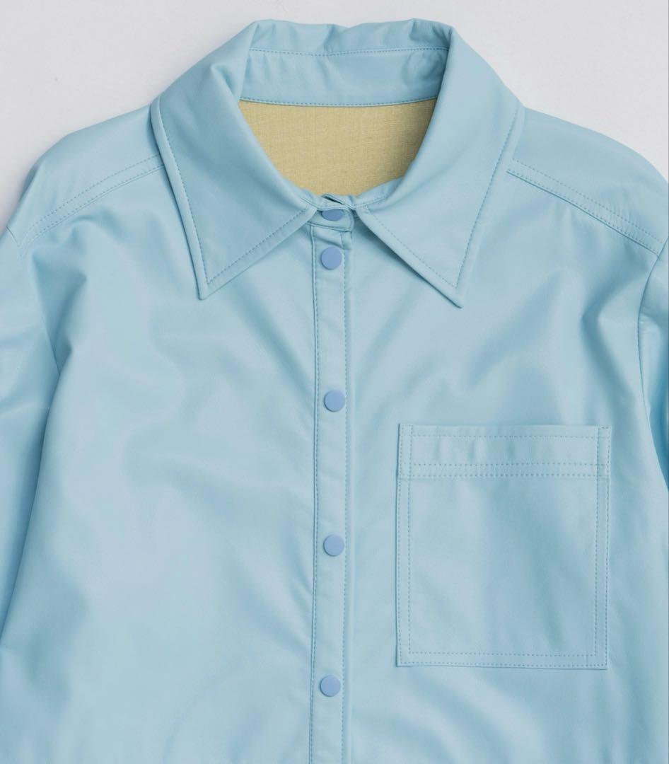 Vegan Leather Tie Shirtヴィーガンレザーネクタイシャツ新品