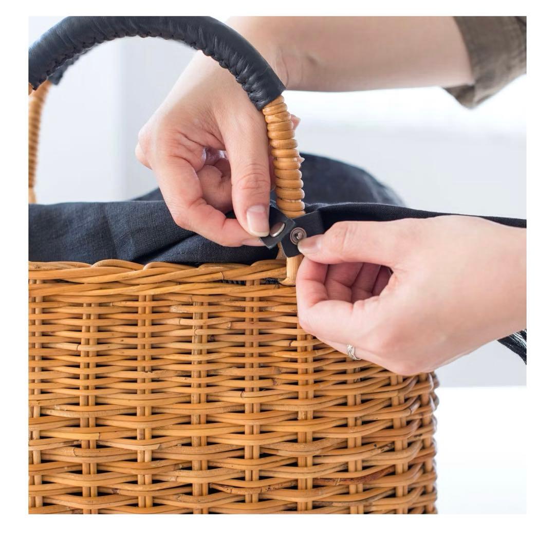 暮らしの道具店 よくばりかごバッグ(リネンクロス付き)