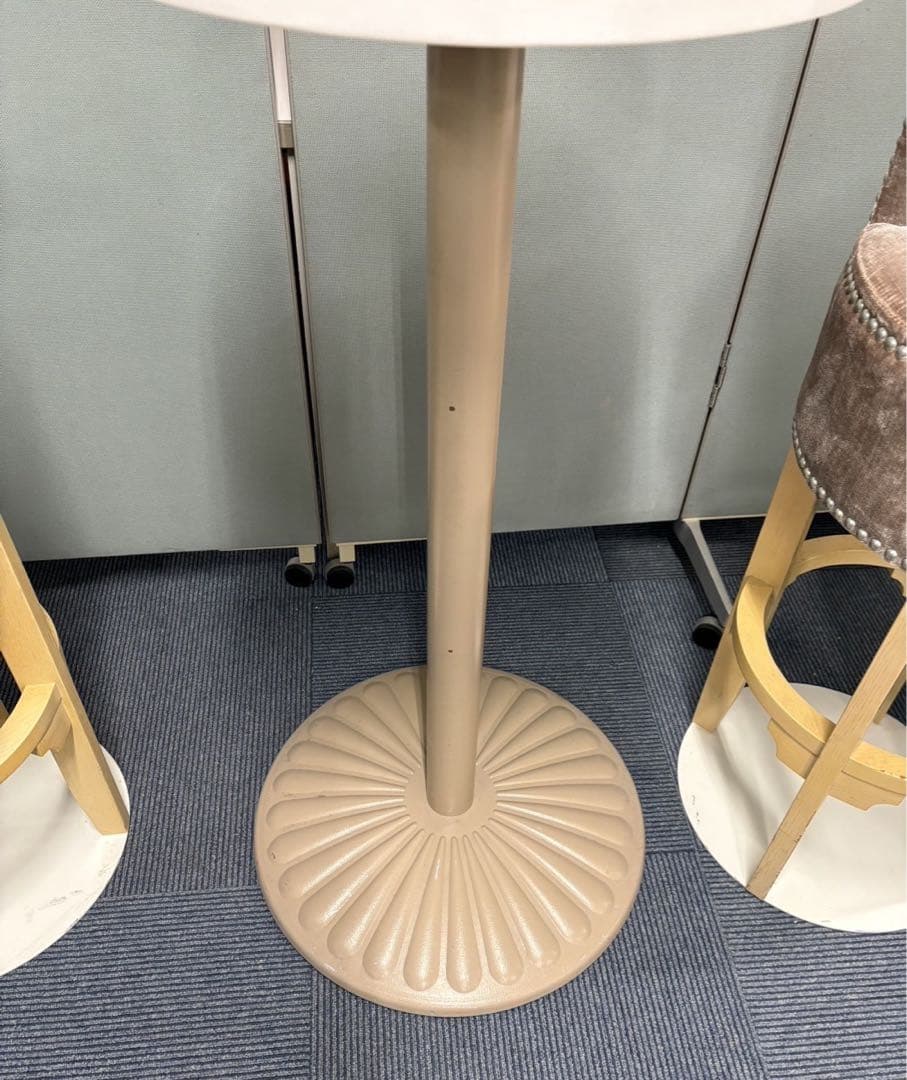 BARセット バーテーブル 鋲打ち カウンタースツール 引取り限定静岡県富士市