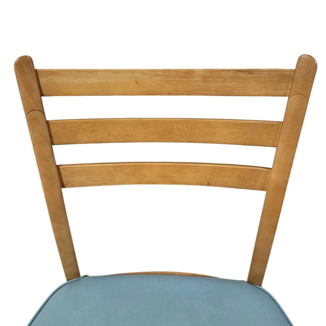 カリモク ダイニングチェア CA1805KN ブナ材 ライトブルー座面 日本製