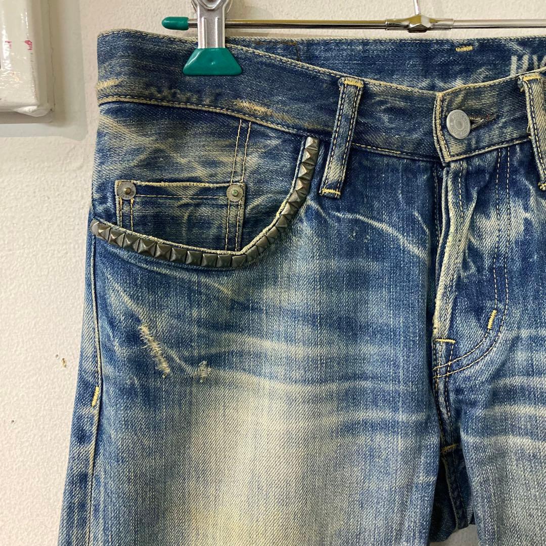 HYSTERIC GLAMOUR デニムパンツ y2k ダメージ加工　D29