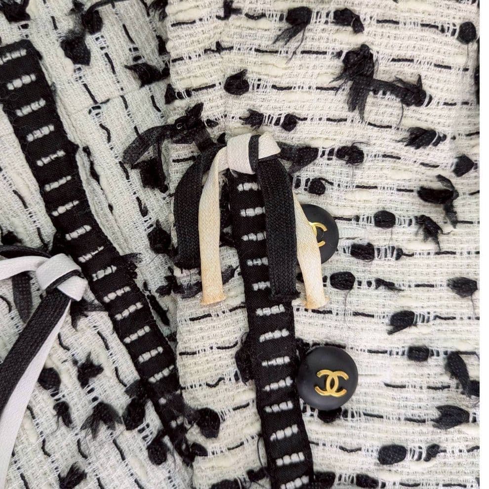 希少 95C CHANELBOUTIQUE リボンツイード チェーン付 34