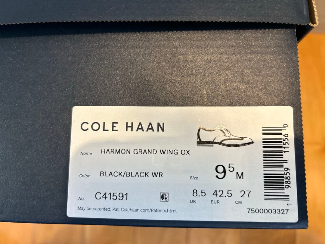 【新品・未使用】コールハーン ハーモングランド ウィングチップ オックスフォード