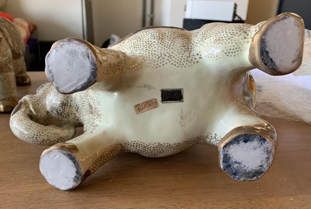 Yuki_Tanaka I'香炉 金襴手 細密 金彩 一対 2 頭 現状品