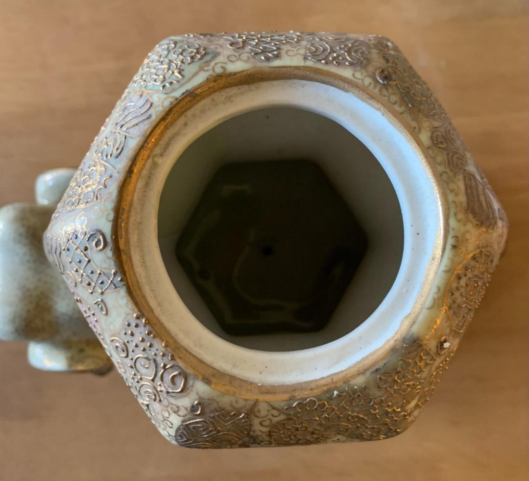 Yuki_Tanaka I'香炉 金襴手 細密 金彩 一対 2 頭 現状品