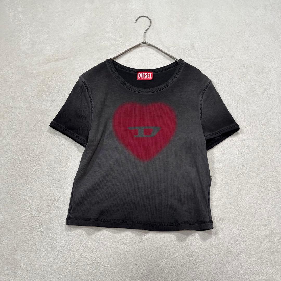 正規品 DIESEL T-Ele ハートプリントTシャツ M