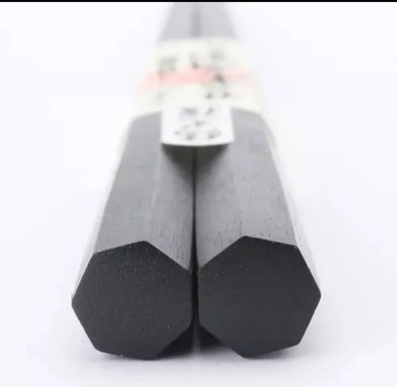 大黒屋　江戸木箸　縞黒檀　七角箸　2膳セット（24センチ、22センチ各1点）