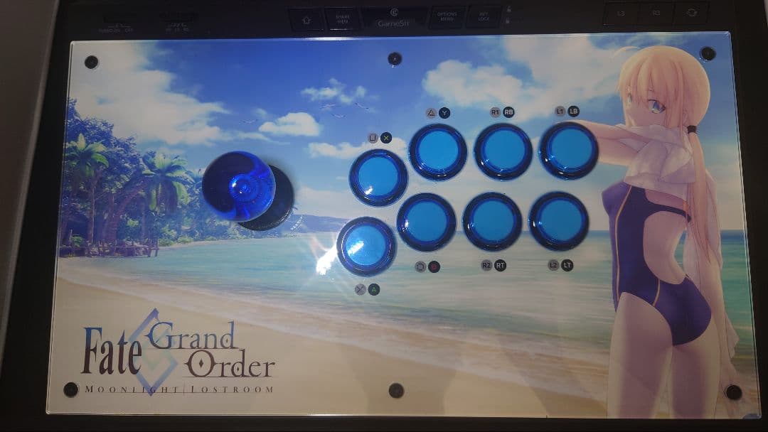 GameSir C2 自作イラスト付 アケコン　mad cats