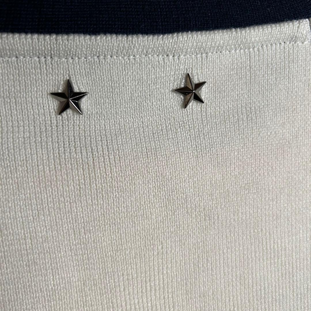 M*読様 Bibiy. B. CLUB TIE CARDIGAN ホワイト　値下