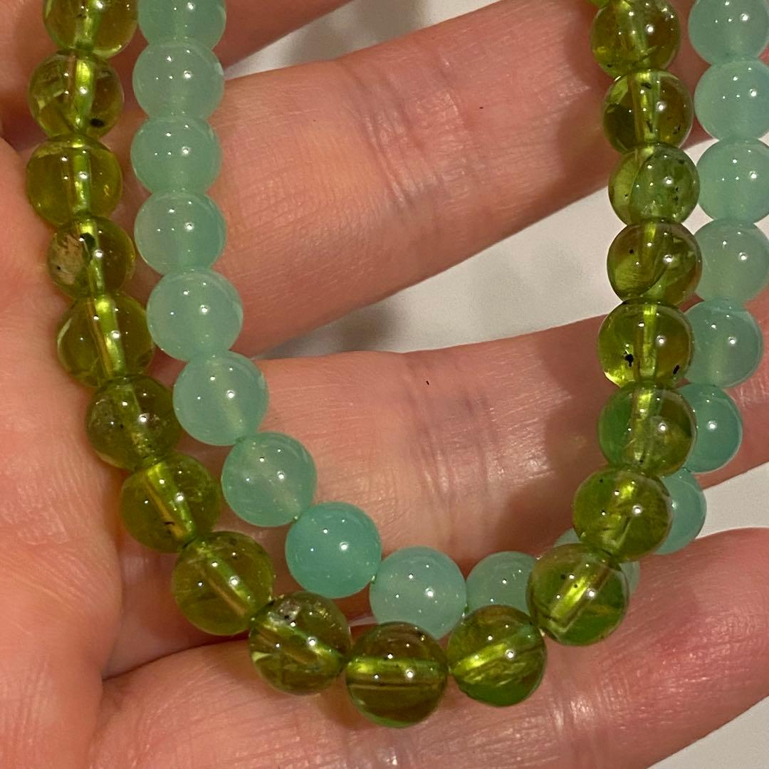 高品質　ペリドット ブレスレット　 天然石 パワーストーン 天然石ブレスレット