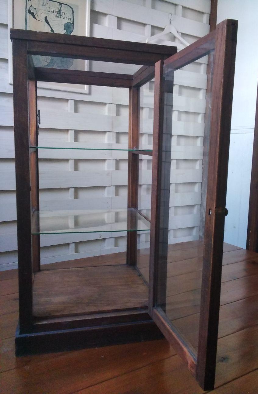 ガラスキャビネット　アンティークカウンターキャビネットショーケース　ガラスケース