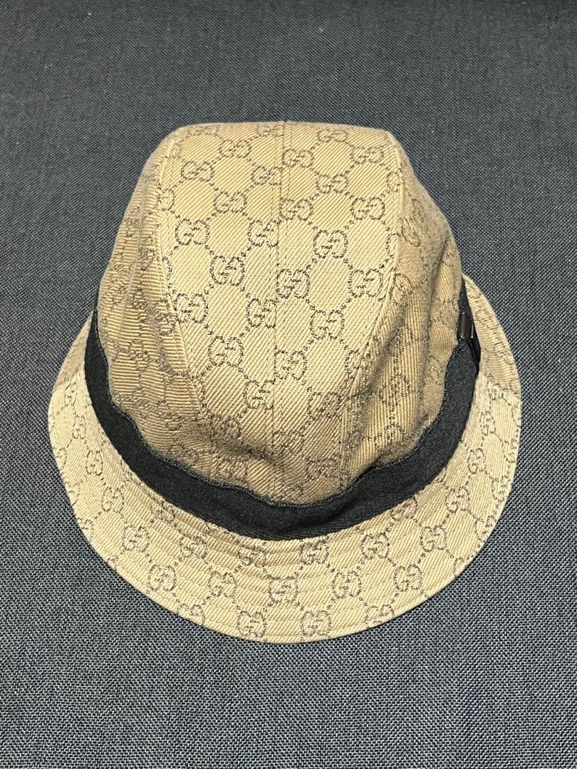 【美品】GUCCIグッチ GGキャンバスバケットハット