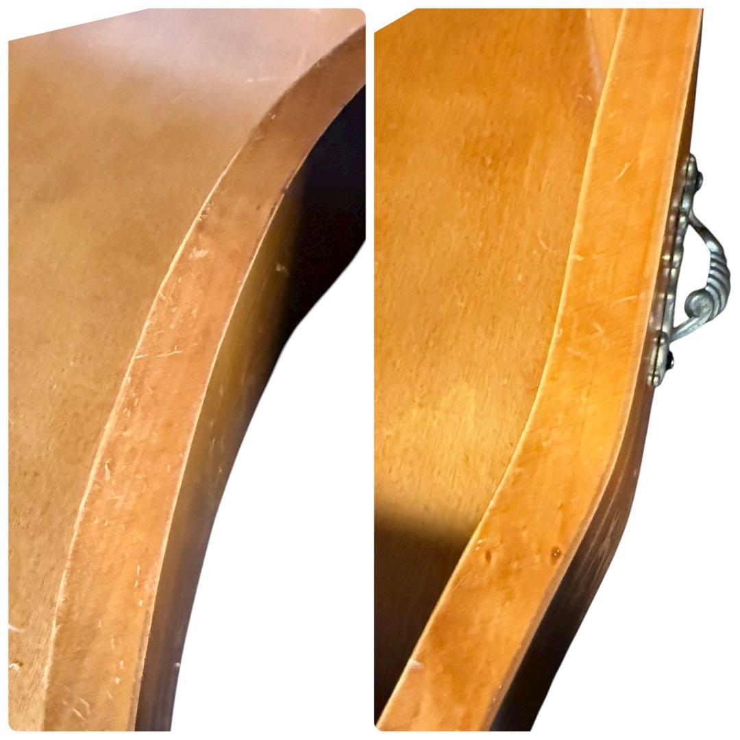 HR829 【曲線シャビー】イタリア 5段チェスト 丸脚 象嵌細工