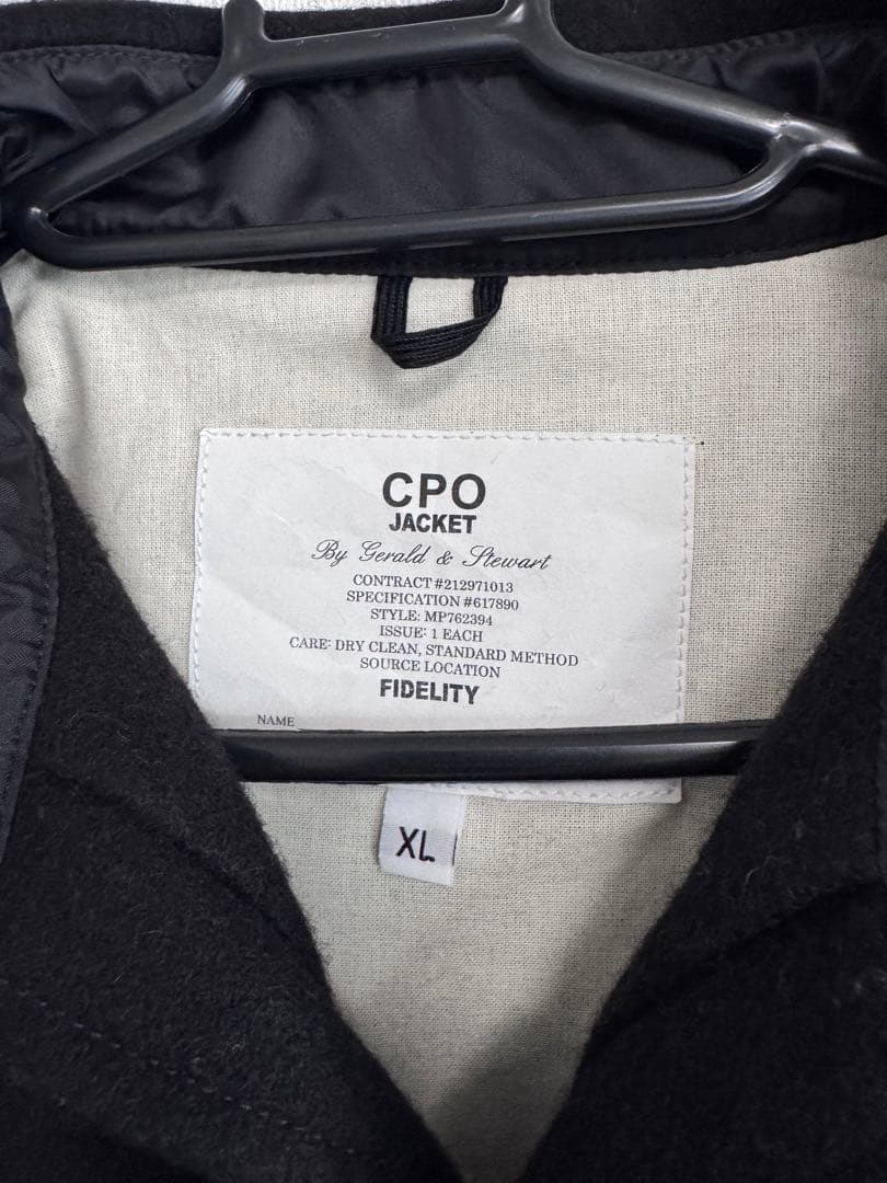 FIDELITY CPO JACKET ブラック XL