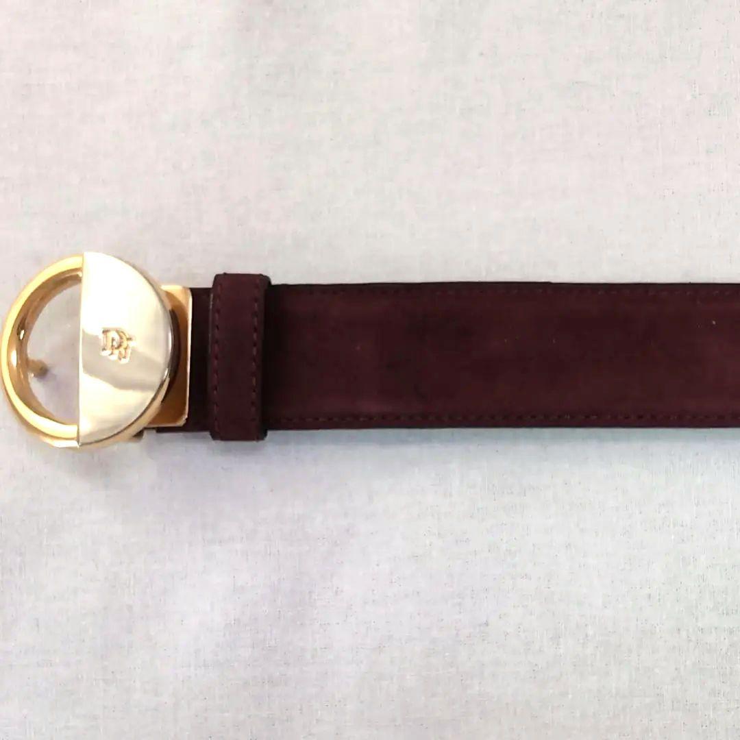 Christian Dior バーガンディ スエード 65cm 幅3cm d52