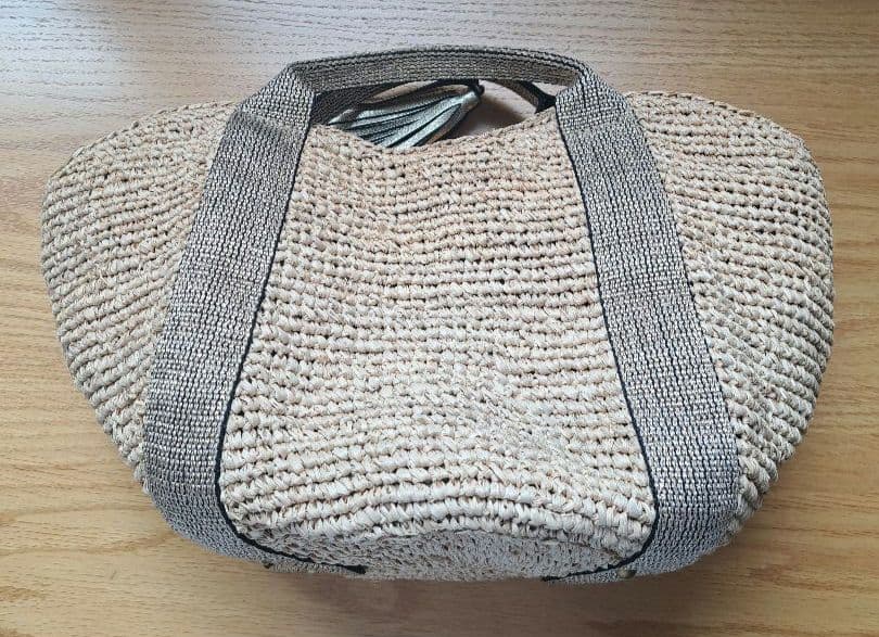 VIOLAd‘ORO ストロー かごバッグ タッセル付き