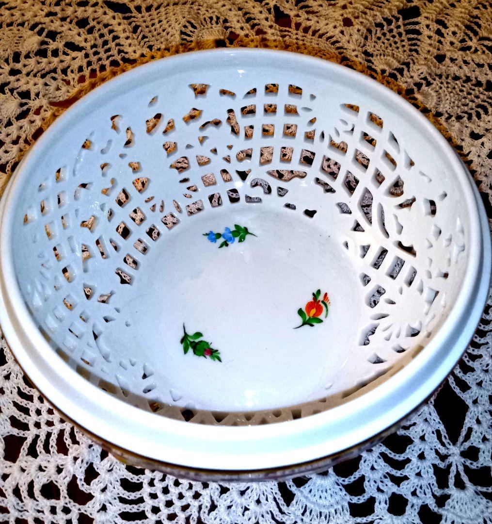 Herend花柄陶器製キャンディ菓子器