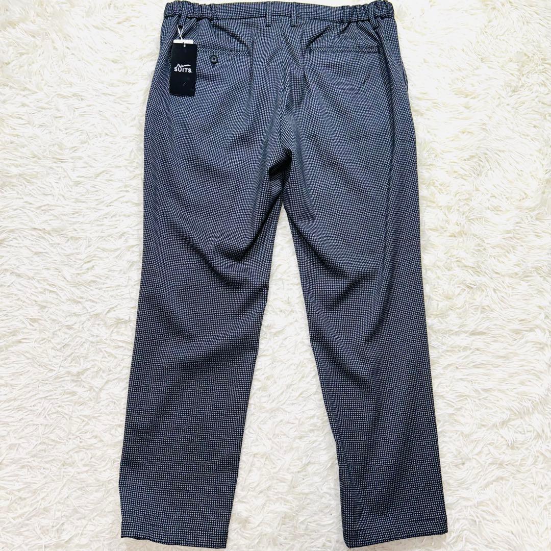 【未使用タグ付】洗える♪パジャマスーツ プリントジャージセット グレー千鳥格子L