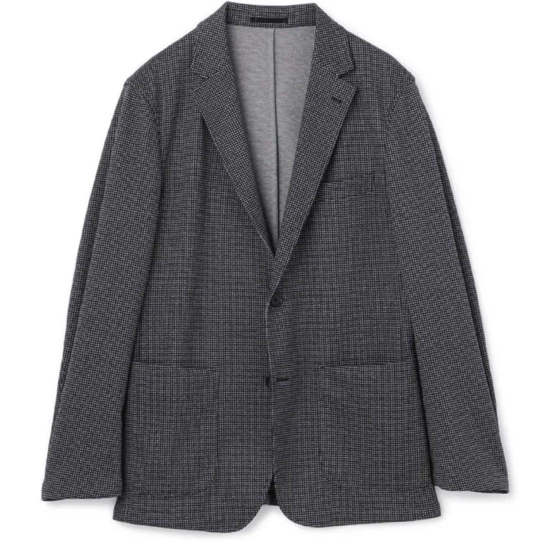 【未使用タグ付】洗える♪パジャマスーツ プリントジャージセット グレー千鳥格子L