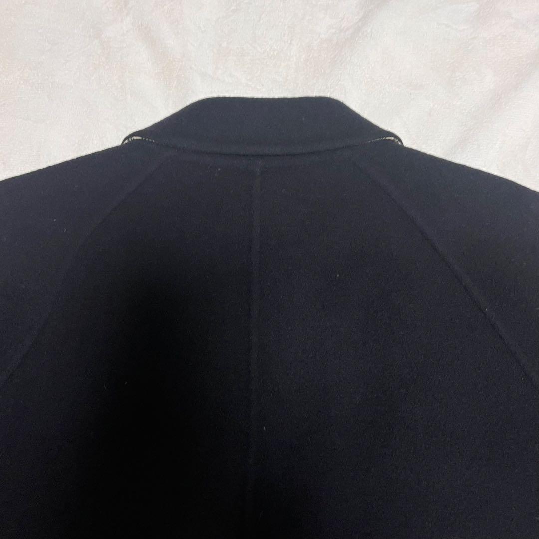 希少✨ バーバリーズ リバーコート カシミヤ混 ノバチェック 9 金ボタン 黒