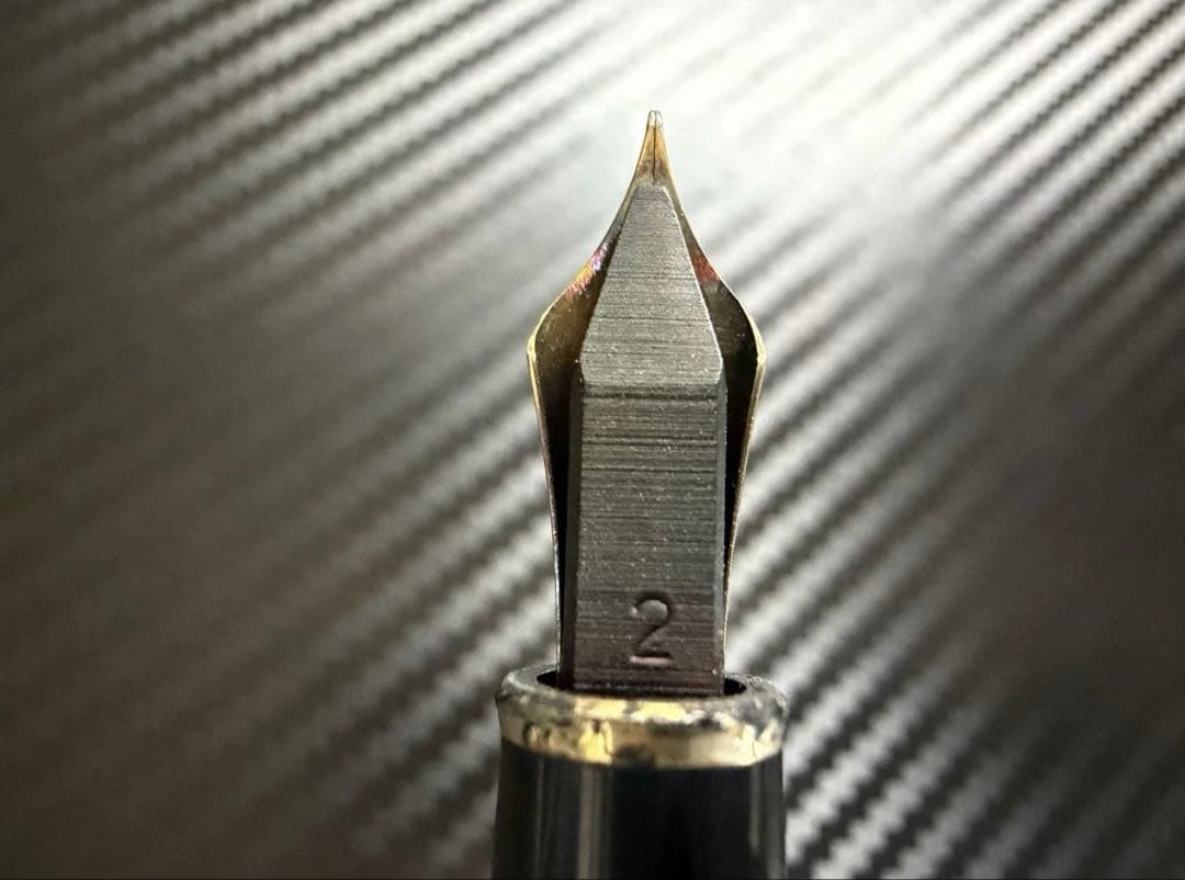 美品 エボナイト芯 モンブラン 144 ボルドー 全金 EF 極細字 万年筆