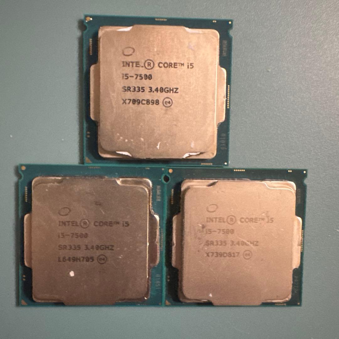 CPU Intel corei5 7500 3個セット