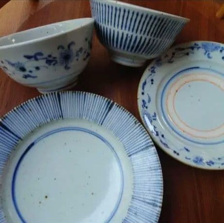 砥部焼 中田窯 4枚セット