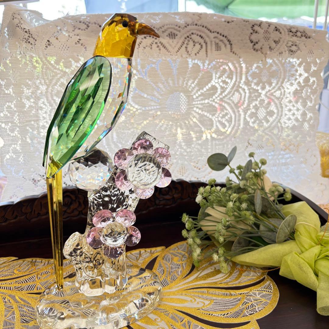 クリスタル製 鳥の置物