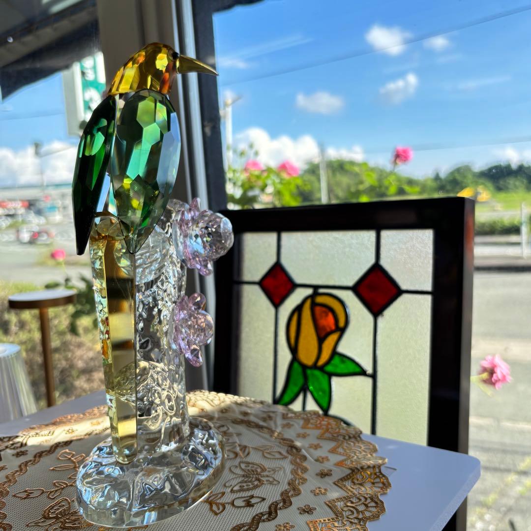 クリスタル製 鳥の置物