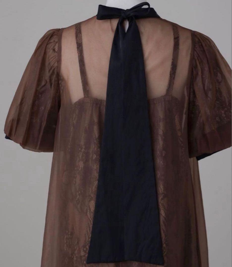 ク★新品★ドリードール　Aラインシアードレス　ブラウン　M