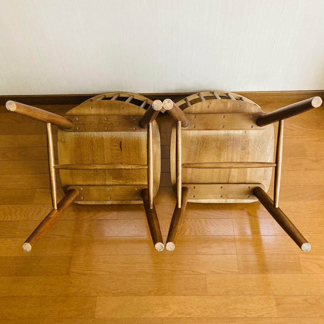 レア！一点物！ウィンザーチェア 2脚セット ダイニングチェア コムバックチェア