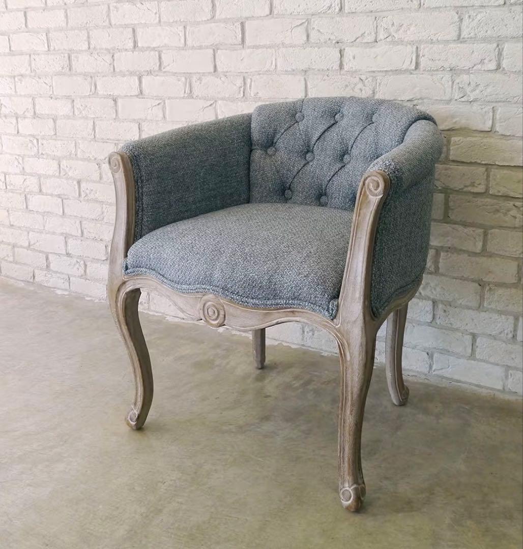 【送料込み】サラグレース風 一人掛けソファ ラウンジチェア アンティーク調