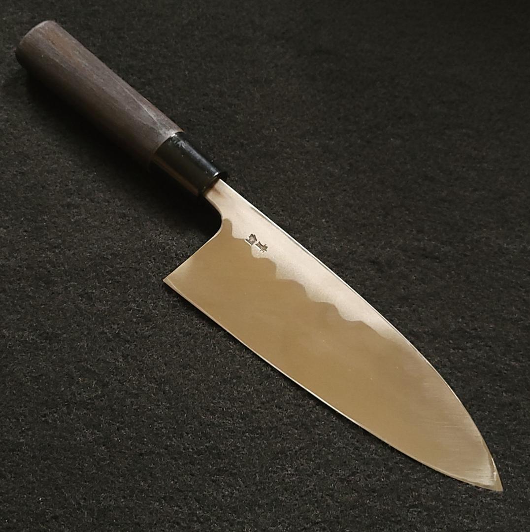 【現品限り】左利き　青紙2号 出刃包丁 ６寸170㎜ #2407 焼柄 月光作