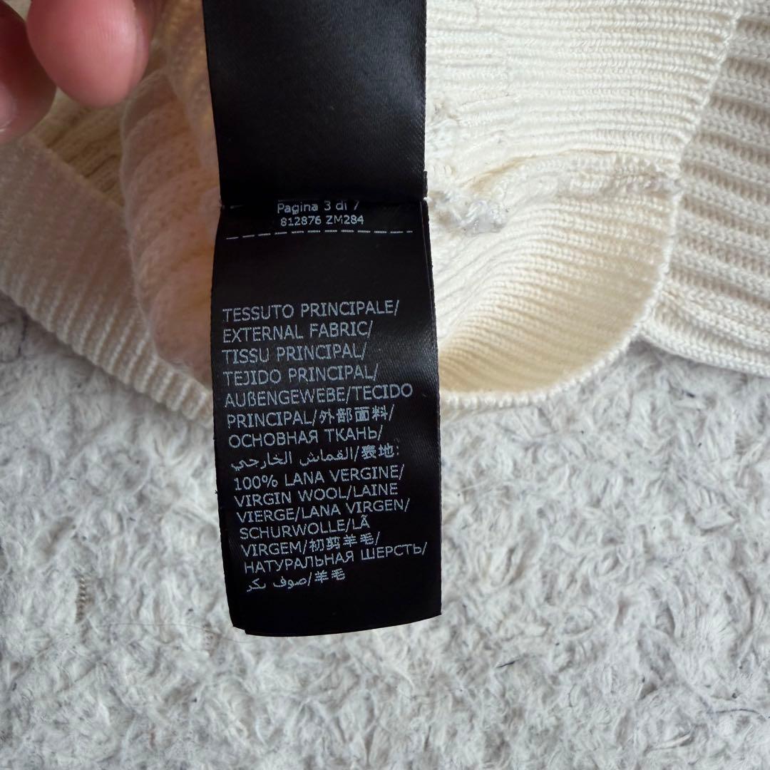 極美品Lサイズ相当　ザノーネ　タートルネックセーター　ケーブルニット　ホワイト