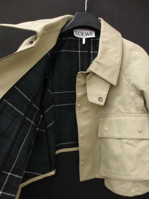 美品 LOEWE ロエベ 24-25AW コットン トラペーズジャケット 36