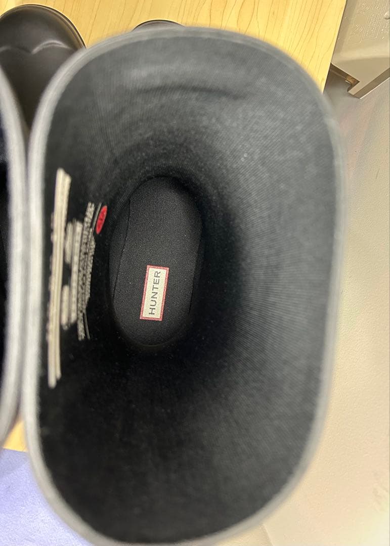 26.5〜27㎝★美品HUNTERショートレインブーツUK8ハンター長靴 プレイ