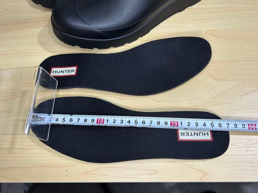 26.5〜27㎝★美品HUNTERショートレインブーツUK8ハンター長靴 プレイ