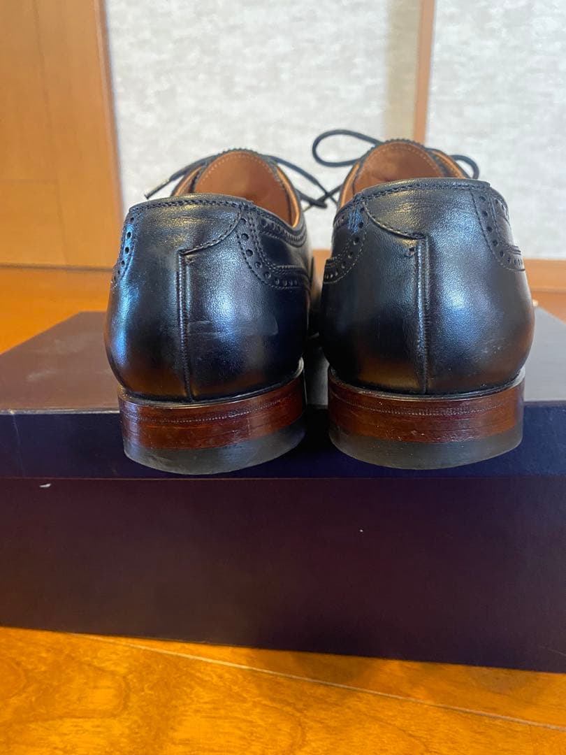 スコッチグレイン セミブローグ メダリオン レザー シューズ 24.5㎝　美品