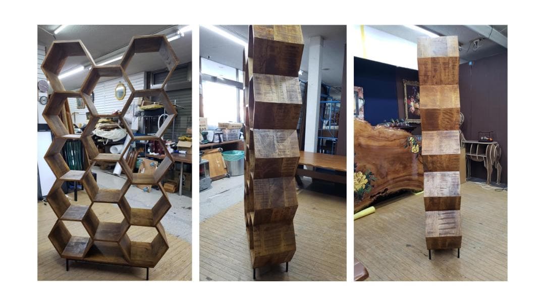 むみゅう　a17　美品　ノーチェ　NOCE　蜂の巣型　ブックシェルフ