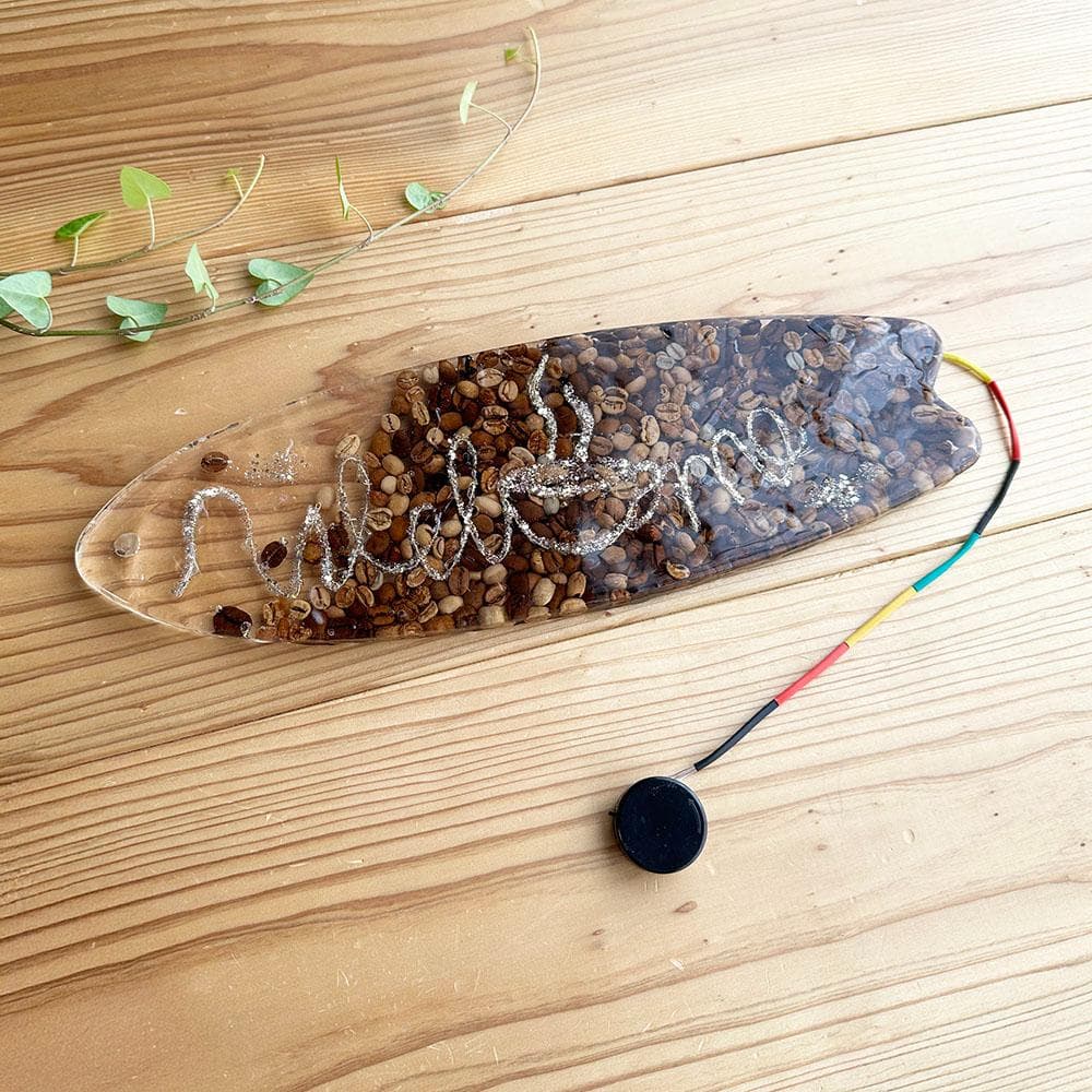 サーフボード型ウェルカムボード LED付き