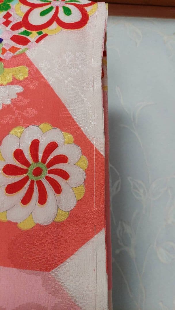 NA111アンティーク着物長襦袢綺麗しつけ糸付き着丈124センチ裄丈63センチ