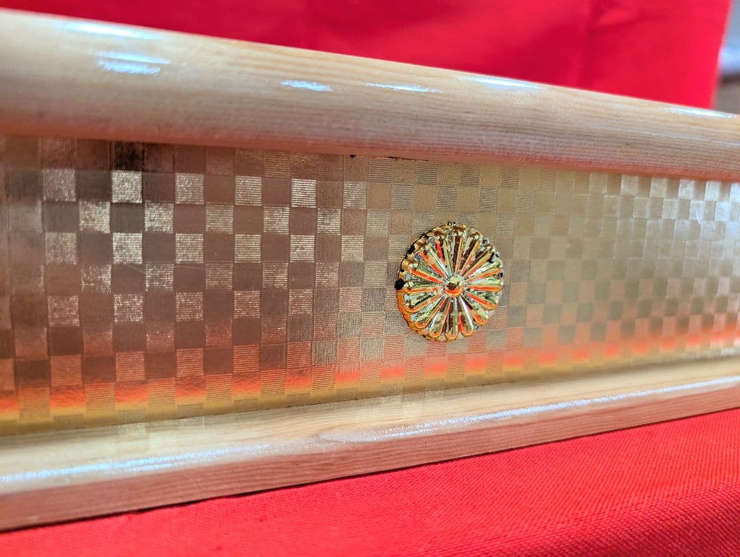 45号 黄金鶴 御殿台 セパレート 飾り台 畳台 金色 繧繝 金具 雛人形