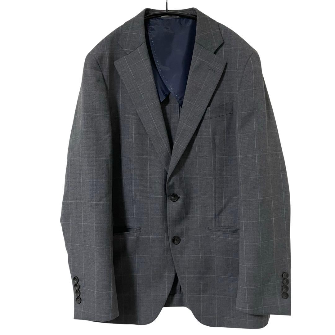 美品 スーツセレクト ビジネススーツ セットアップ ウィンドーペンチェック A5